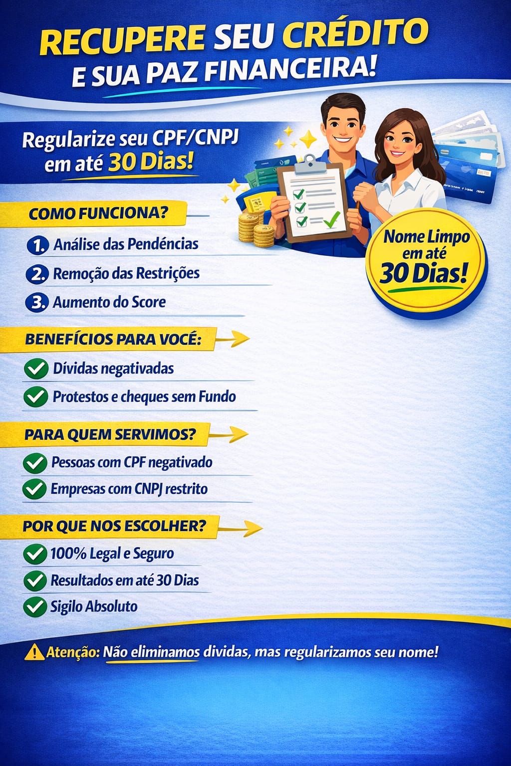 Reabilitação de crédito para PF e PJ