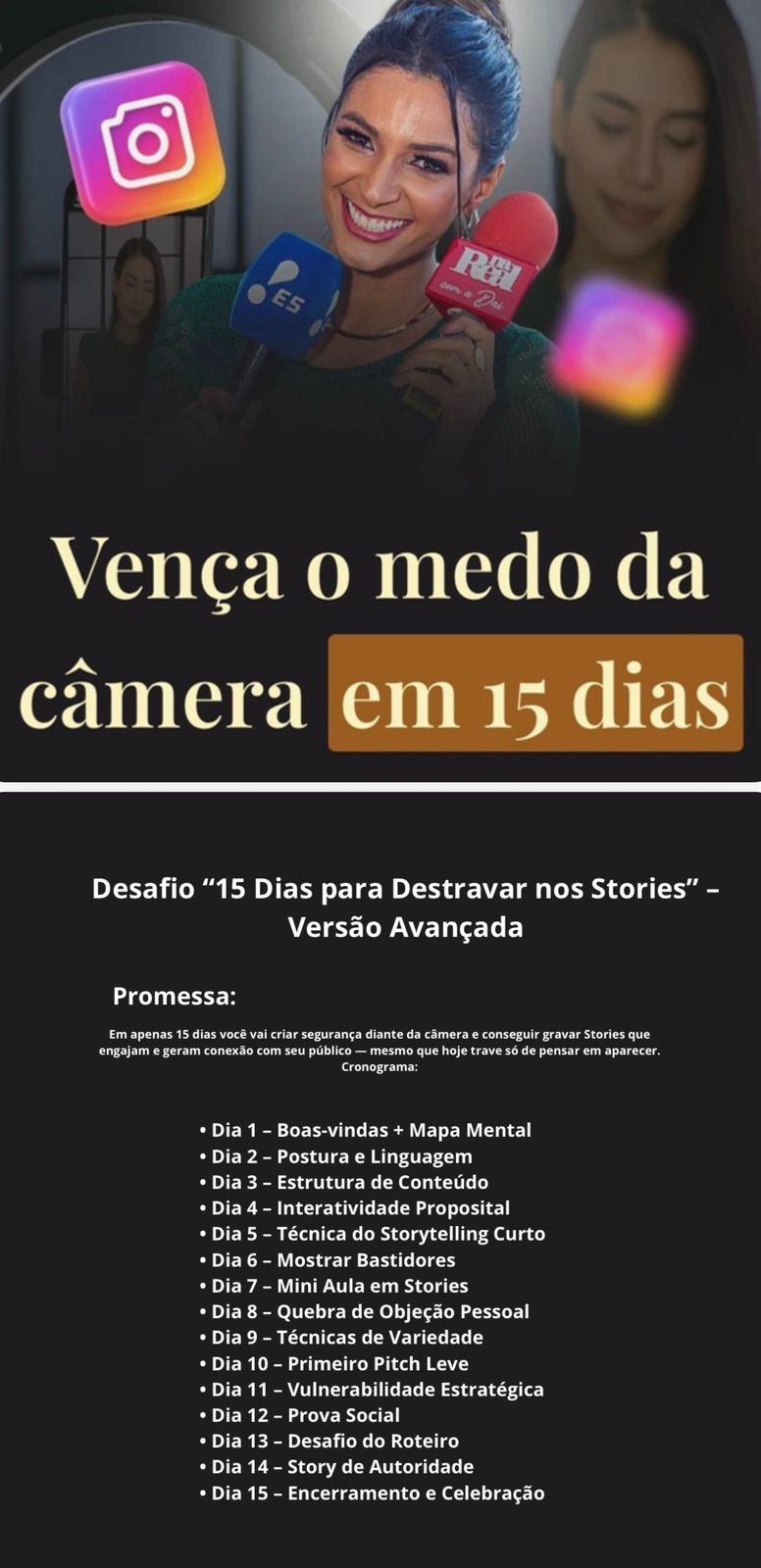 Desafio Vença o medo das câmeras em 15 dias
