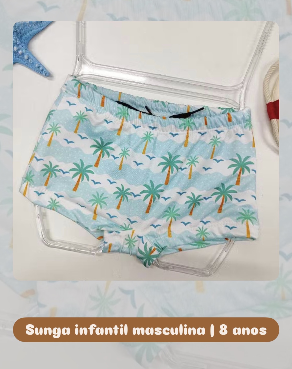 Sunga de praia infantil 8 anos