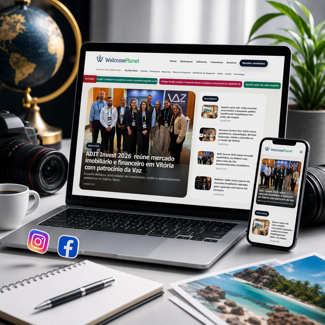 Publieditorial na Revista WelcomePlanet + Divulgação Digital